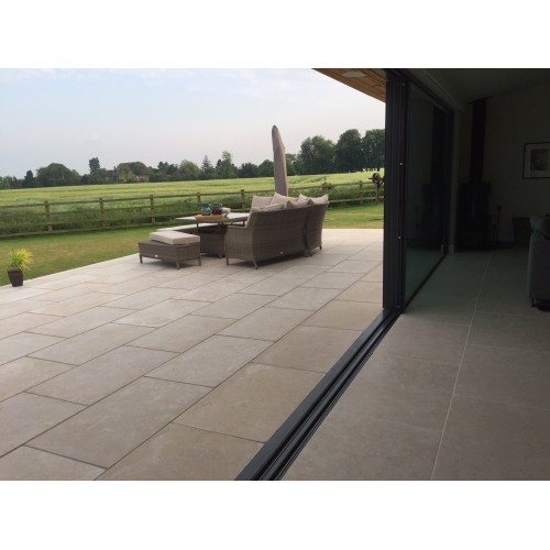 Dijon TUMBLED & Brushed External Calibrated Limestone 900x600x25mm ***Special £37+ Vat per m2***