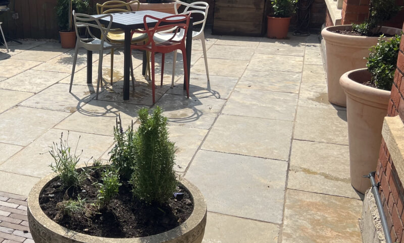 Jaipur / Umbrian/Olive- IN/OUT Flagstone Limestone Tiles 900x600x22mm Tumbled and Brushed , hand cut & tumbled edges. SALE ONLY £27+vat + delivery also Patio packs in Grande opus available at £26 +vat - Image 2